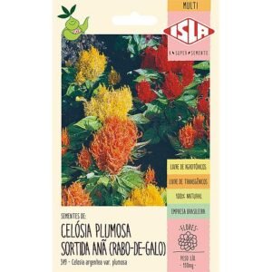 Sementes de Celósia Plumosa Sortida Anã (Rabo de Galo) 150mg