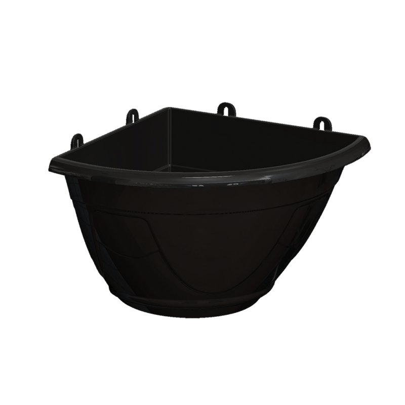 Vaso de Canto - Preto  33cm